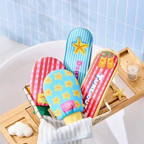 Summer Sea Breeze Scrubbing Towel, Back Strip