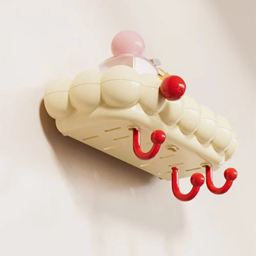 Round, Plump Door-mounted Storage Rack, Large Size with Hooks