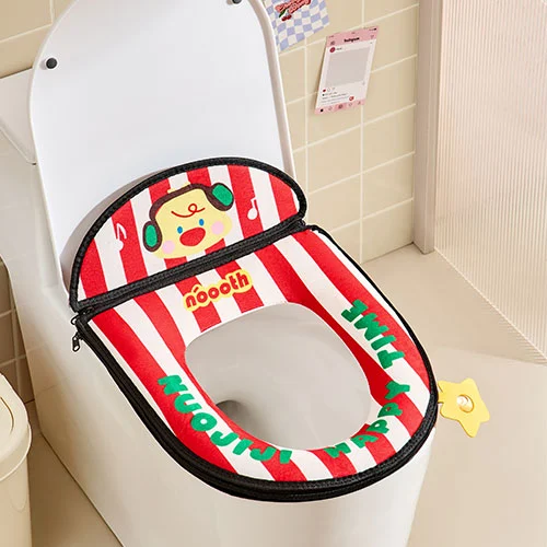 Backrest-style Textile Toilet Seat Cushion