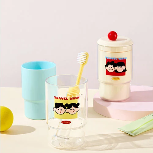 Portable Toothbrush and Mouthwash Cup Set