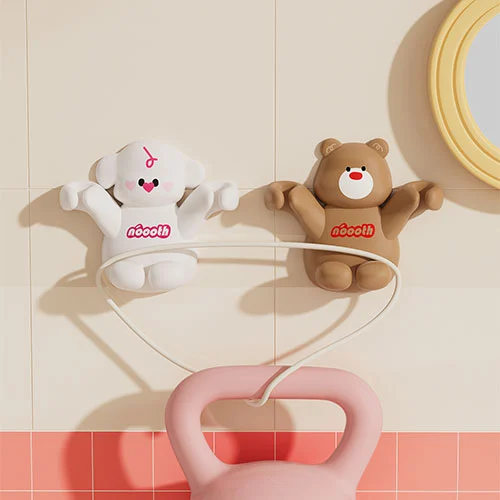 Silicone Double Toothbrush Holder Animal
