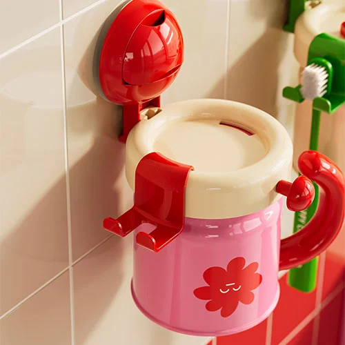 Suction Cup Magnetic Handle Cup Toothbrush Holder