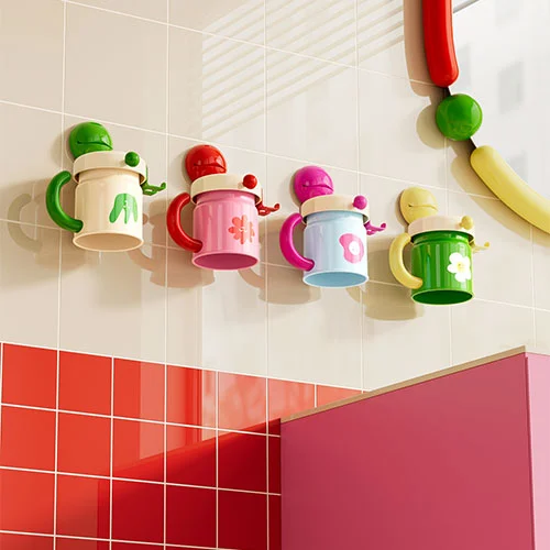 Suction Cup Magnetic Handle Cup Toothbrush Holder