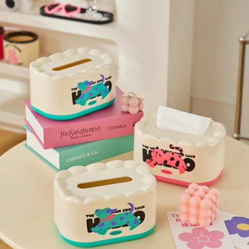 Cream Tissue Box