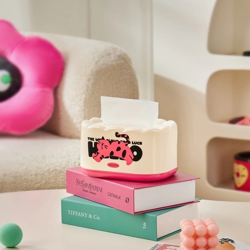 Cream Tissue Box