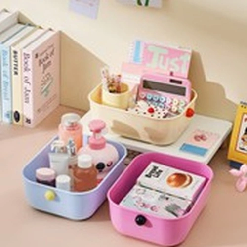 Retro Round Desktop Storage Basket