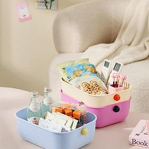 Retro Round Desktop Storage Basket