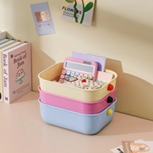 Retro Round Desktop Storage Basket