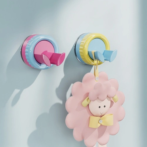 Rotating Wave Suction Cup Hook