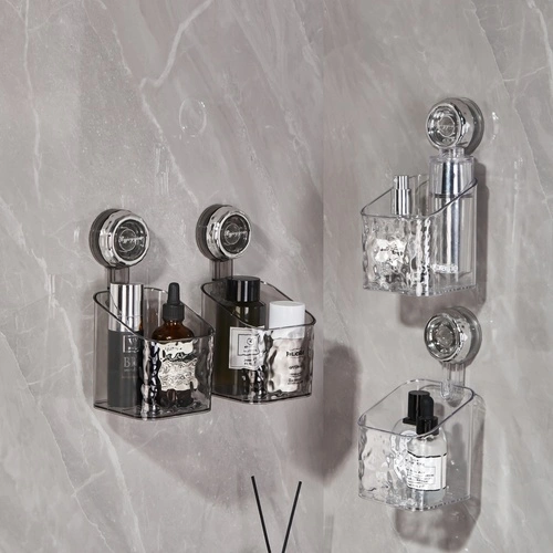 Light Luxury Textured Suction Cup Storage Rack