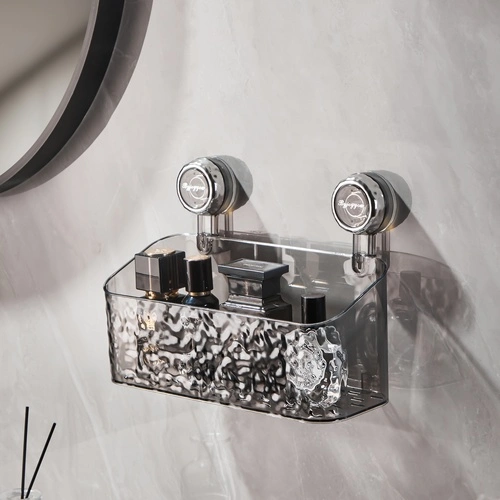 Light Luxury Textured Suction Cup Storage Rack