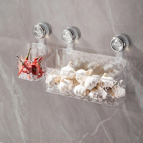 Light Luxury Textured Suction Cup Storage Rack