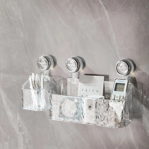 Light Luxury Textured Suction Cup Storage Rack