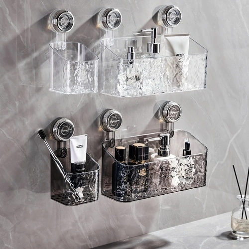 Light Luxury Textured Suction Cup Storage Rack