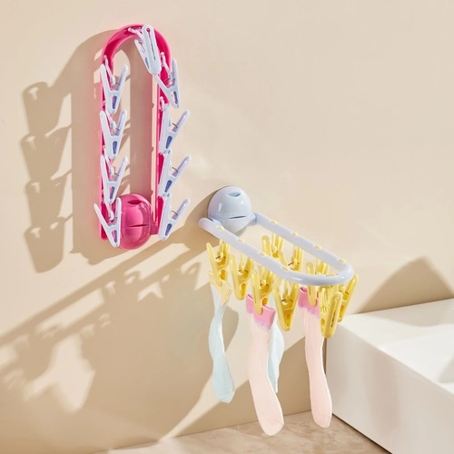 Spherical Suction Cup Folding Clothes Hanger