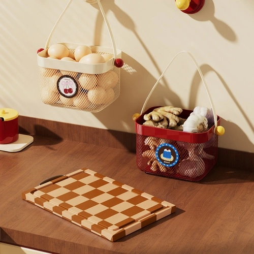 Suction-cup Mesh Small-item Storage Basket