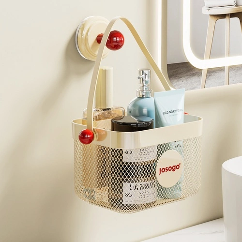 Suction-cup Mesh Small-item Storage Basket
