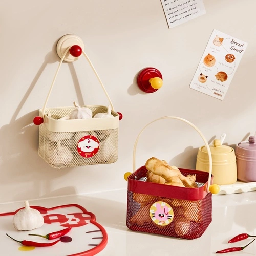 Suction-cup Mesh Small-item Storage Basket