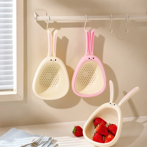 Cute Rabbit Foldable Drain Basket Large Size