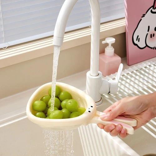 Cute Rabbit Foldable Drain Basket Large Size