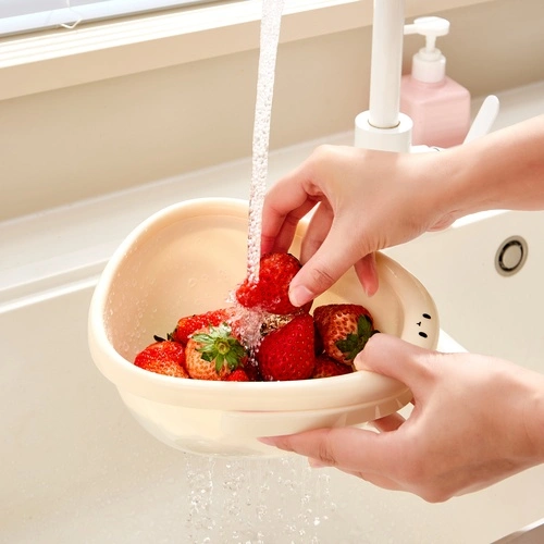 Cute Rabbit Foldable Drain Basket Large Size
