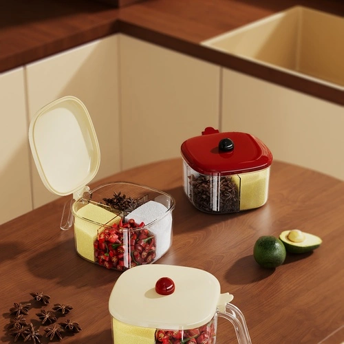 Round Multi-Compartment Seasoning Jar