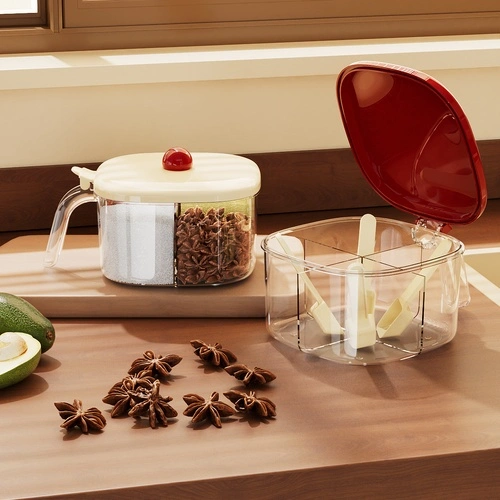 Round Multi-Compartment Seasoning Jar