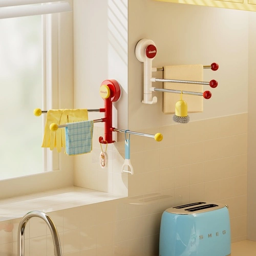 Polka-dot Rotating Mop Rack