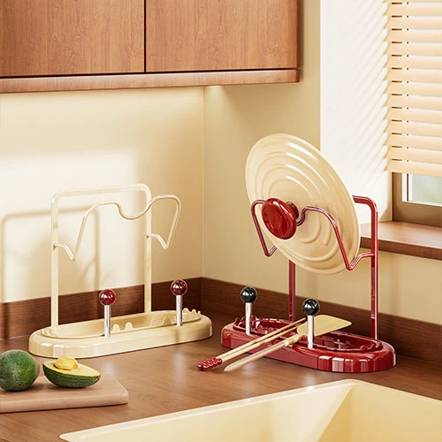 Round Tabletop Double-layer Pot Lid Rack