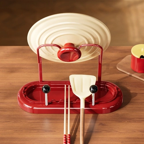Round Tabletop Double-layer Pot Lid Rack
