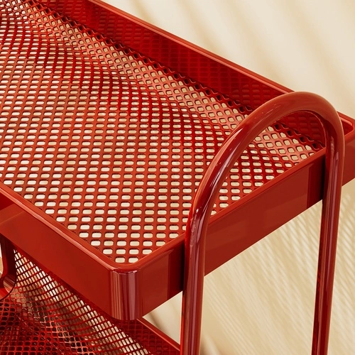 Wrought Iron Double-Layer Mesh Sink Storage Rack