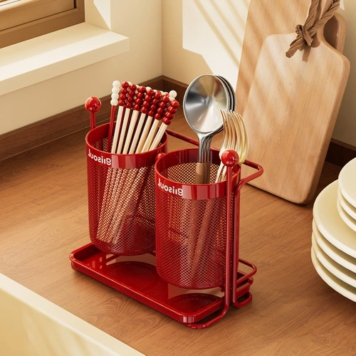 Wrought Iron Round Cylinder Chopstick Holder