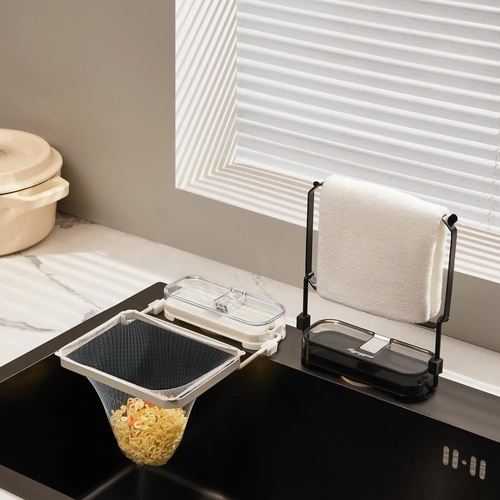 Suction-cup Sink Built-in Storage Basket