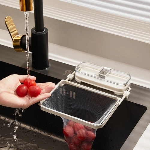 Suction-cup Sink Built-in Storage Basket