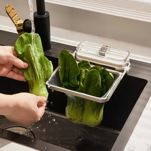 Suction-cup Sink Built-in Storage Basket