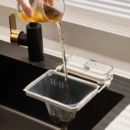 Suction-cup Sink Built-in Storage Basket