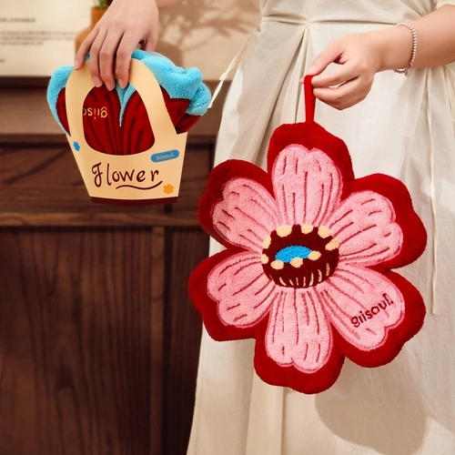 Poppy-Shaped Hanging Hand Towel