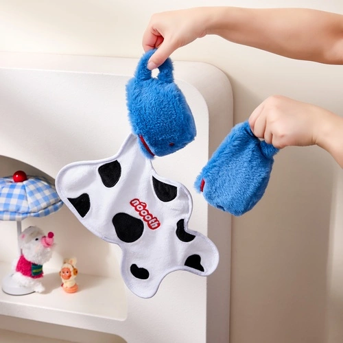 The Milk Spilled Onto The Hand Towel