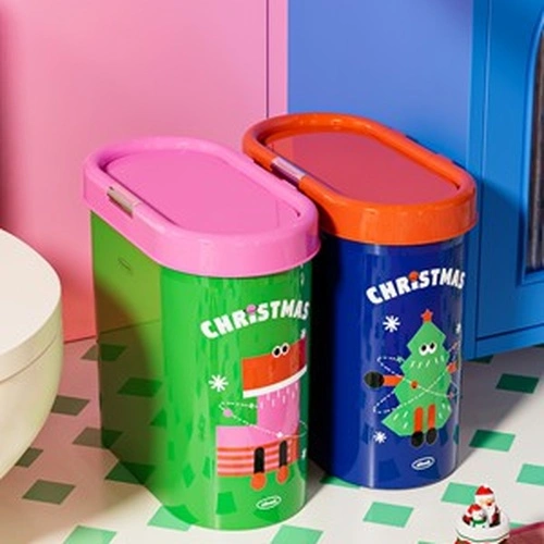 Narrow-slot Flip-top Trash Can