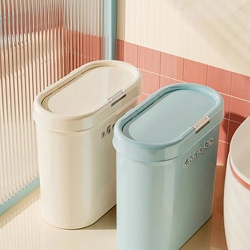 Narrow-slot Flip-top Trash Can