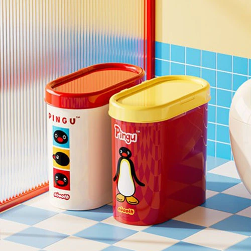 Narrow-slot Flip-top Trash Can