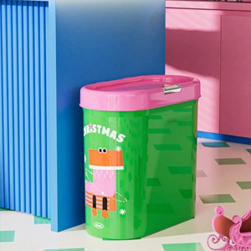 Narrow-slot Flip-top Trash Can