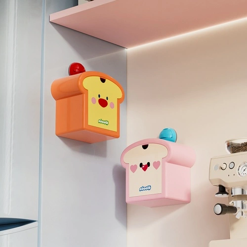 Suction-Cup Wall-Mounted Toast Trash Can