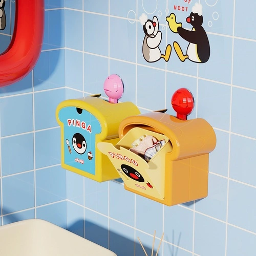 Suction-Cup Wall-Mounted Toast Trash Can