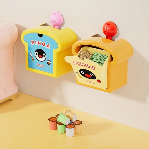 Suction-Cup Wall-Mounted Toast Trash Can