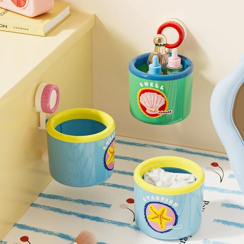 Suction-Cup Wall-Mounted Trash Can