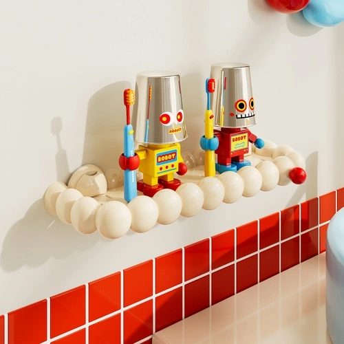 Tin Robot Mouthwash Cup Holder