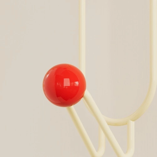 Peach-shaped Round Balls Stacked and Hung on A Row Hook