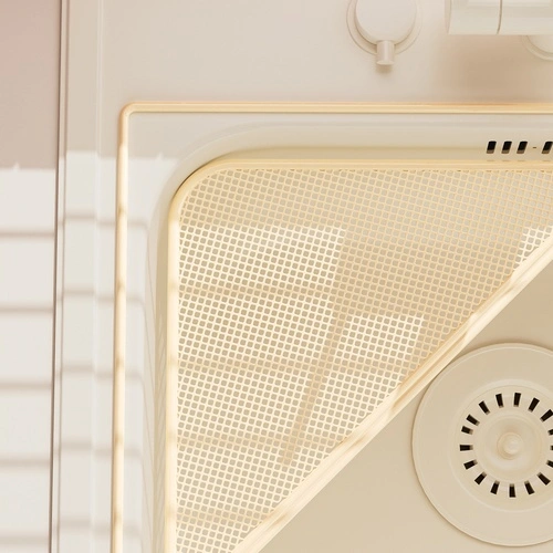 Wrought Iron Mesh Sink Built-in Shelf (Spherical Design)